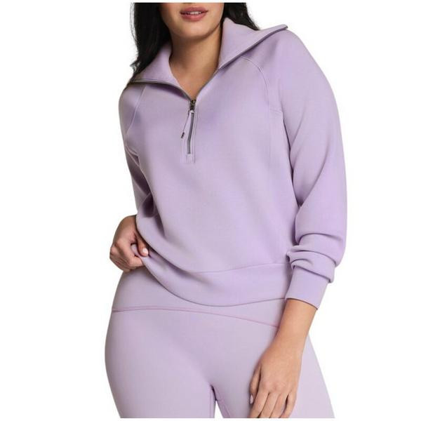 Women's Spanx AirEssentials 1/2 Zip Pullover Small Verbena | Scheels Sports