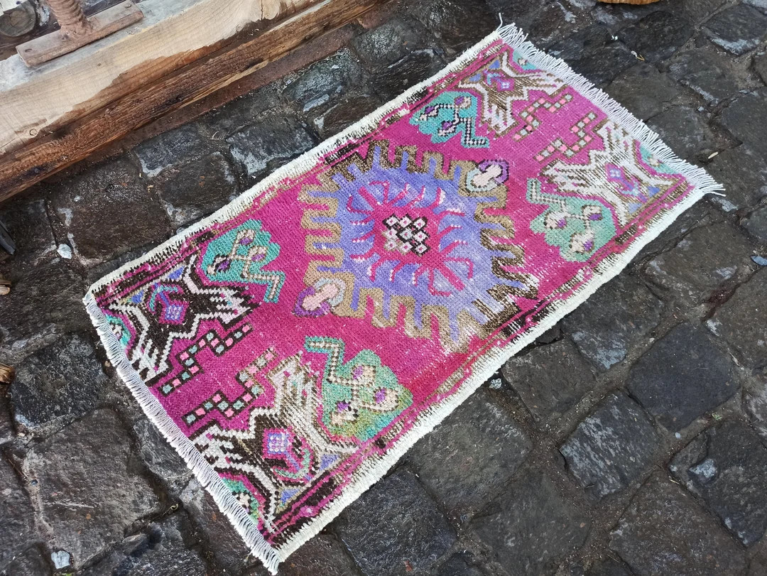 Small Handmade Rug Turkish Oushak Rug Oriental Vintage Rug - Etsy | Etsy (US)