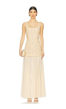 LPA Simona Maxi Dress in Cream from Revolve.com | Revolve Clothing (Global)