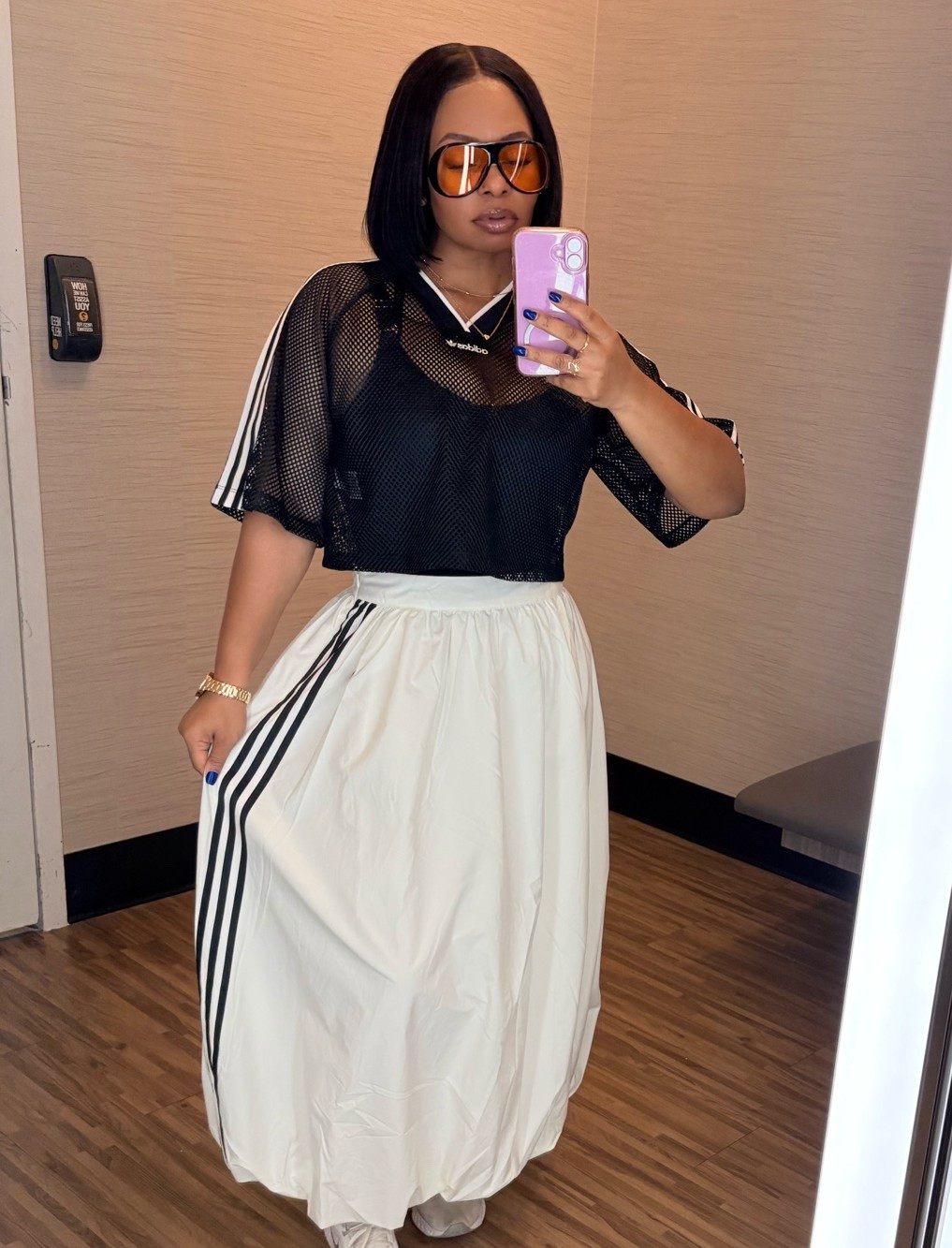 The adidas mesh top and adidas skirt is that girl 🖤 I’m wearing a size xs top and size 8 skirt! The skirt is not heavy at all super flowy, light and airy!!!! This is a perfect weekend look

#LTKootd #LTKgrwm #LTKdayinmylife