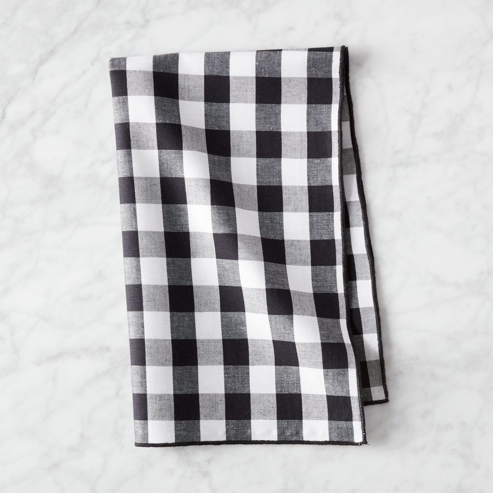 Black and White Gingham Dish Towel | CB2