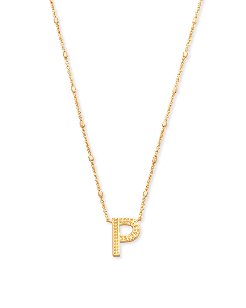 Letter P Pendant Necklace in Gold | Kendra Scott