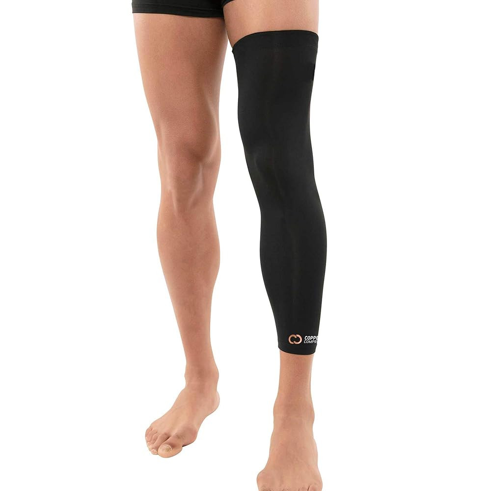 Copper Compression Leg Compression Sleeve - Copper Infused Knee Stabilizer Brace for Running, Men... | Amazon (US)