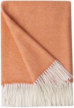 BOURINA Decorative Herringbone Faux Cashmere Fringe Throw Blanket Lightweight Soft Cozy for Bed o... | Amazon (US)