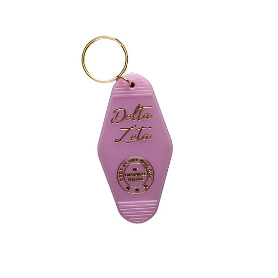 Delta Zeta Vintage Motel Keychain - Etsy | Etsy (US)