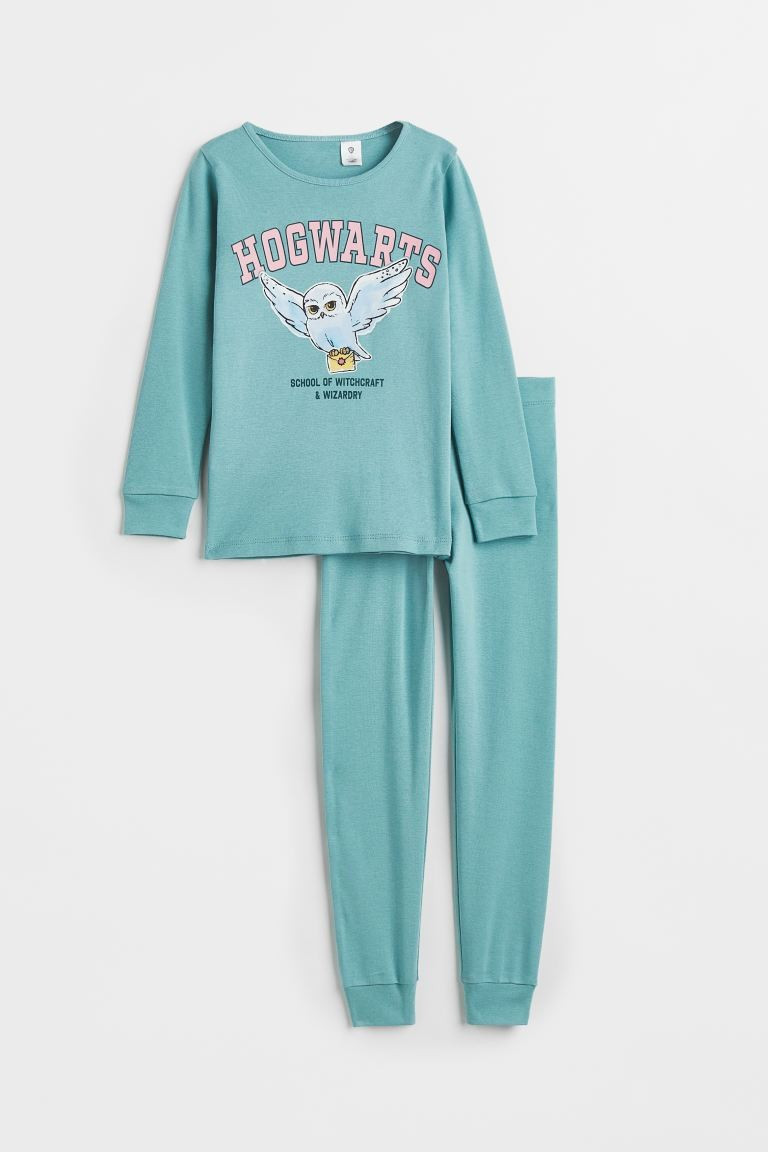 Printed Cotton Jersey Pajamas | H&M (US + CA)