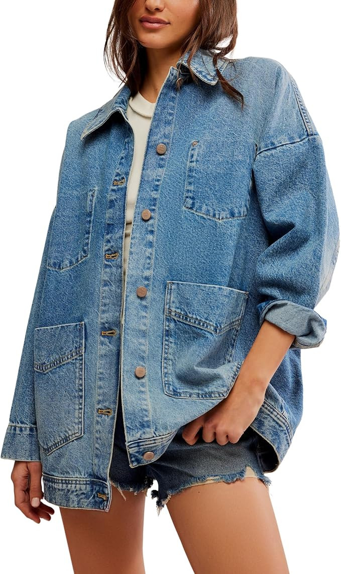 Free People Women's Avery Denim Jacket | Amazon (US)