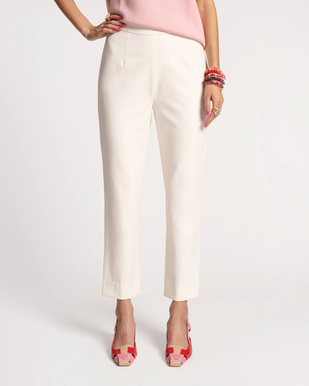Lucy Pant Japanese Stretch Blend Oyster | Frances Valentine