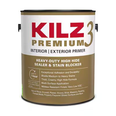 KILZ 3 Premium Interior/Exterior Multi-purpose Water-based Wall and Ceiling Primer (1-Gallon) | Lowe's