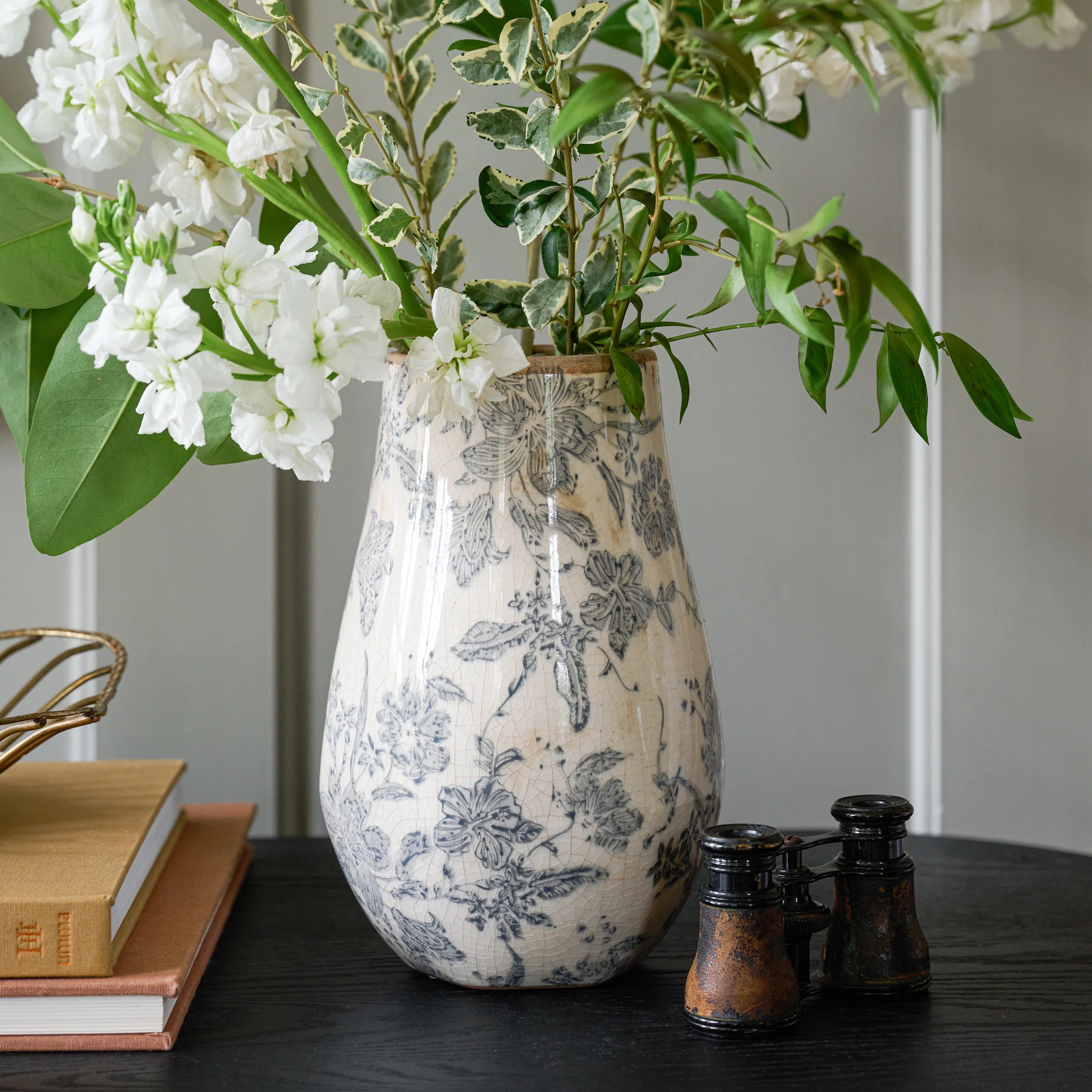 Black and White Distressed Vase | Magnolia