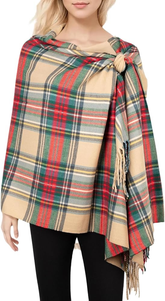 Achillea Long & Wide Scottish Tartan Plaid Shawl Wrap – Soft Cashmere Feel Winter Scarf, Outlan... | Amazon (US)
