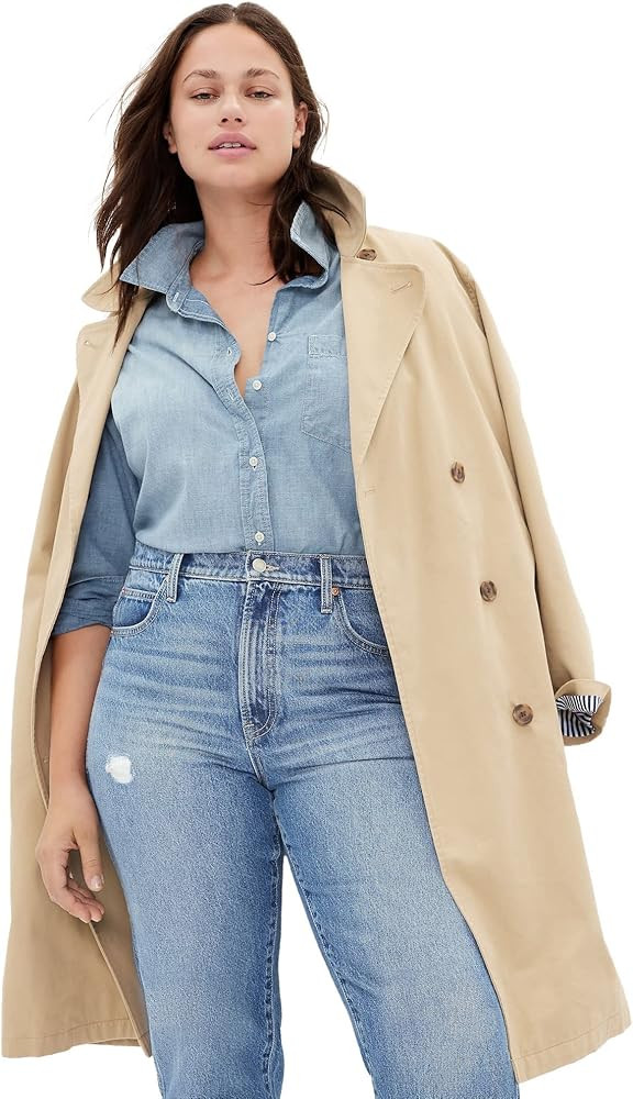 GAP Women's Long Sleeve Button-Down Blouse Easy Shirt | Amazon (US)