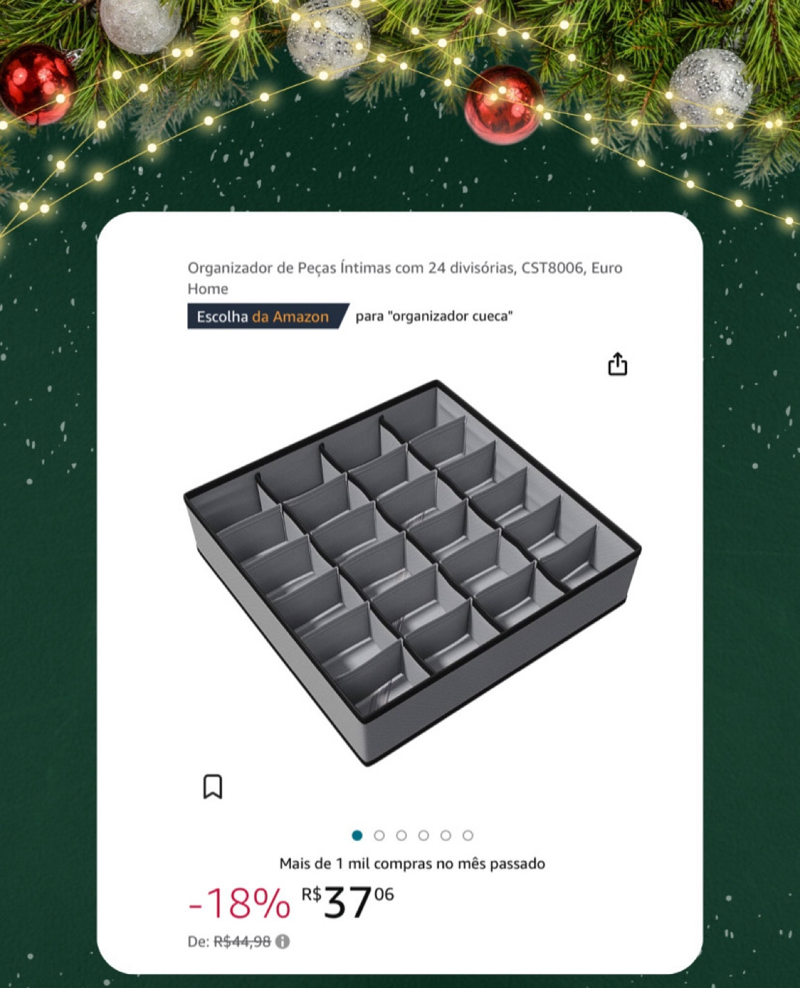 Organizador de Peças Íntimas com 24 divisórias. 

#LTKbrasil #LTKhome