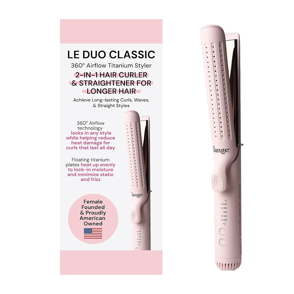 L'ANGE HAIR Le Duo Grande 360° Airflow Styler | 2-in-1 Curling Wand & Titanium Flat Iron Profess... | Amazon (US)