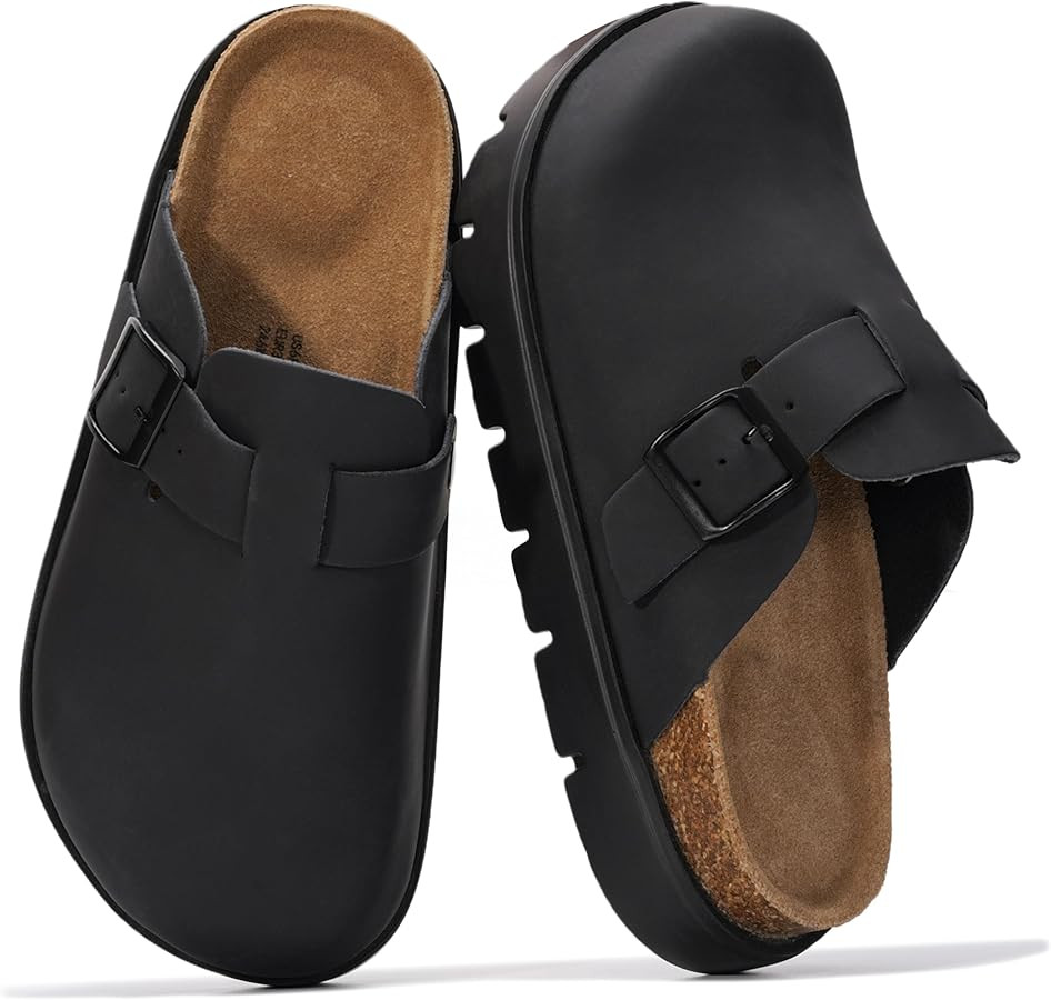 Project Cloud 100% Genuine Leather Platform Clogs for Women Footwear - Memory Foam Arch Support C... | Amazon (US)
