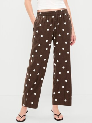 High-Waisted Linen-Blend Straight Ankle Pants | Old Navy (CA)