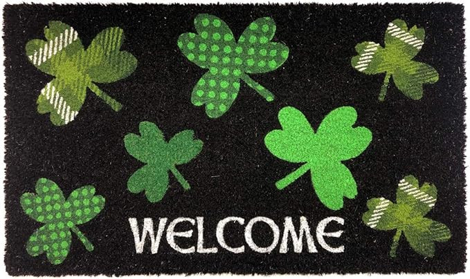 Briarwood Lane Shamrocks St Patrick's Day Doormat - 30 x 18 - Natural Fiber Coir - Irish Doormat | Amazon (US)