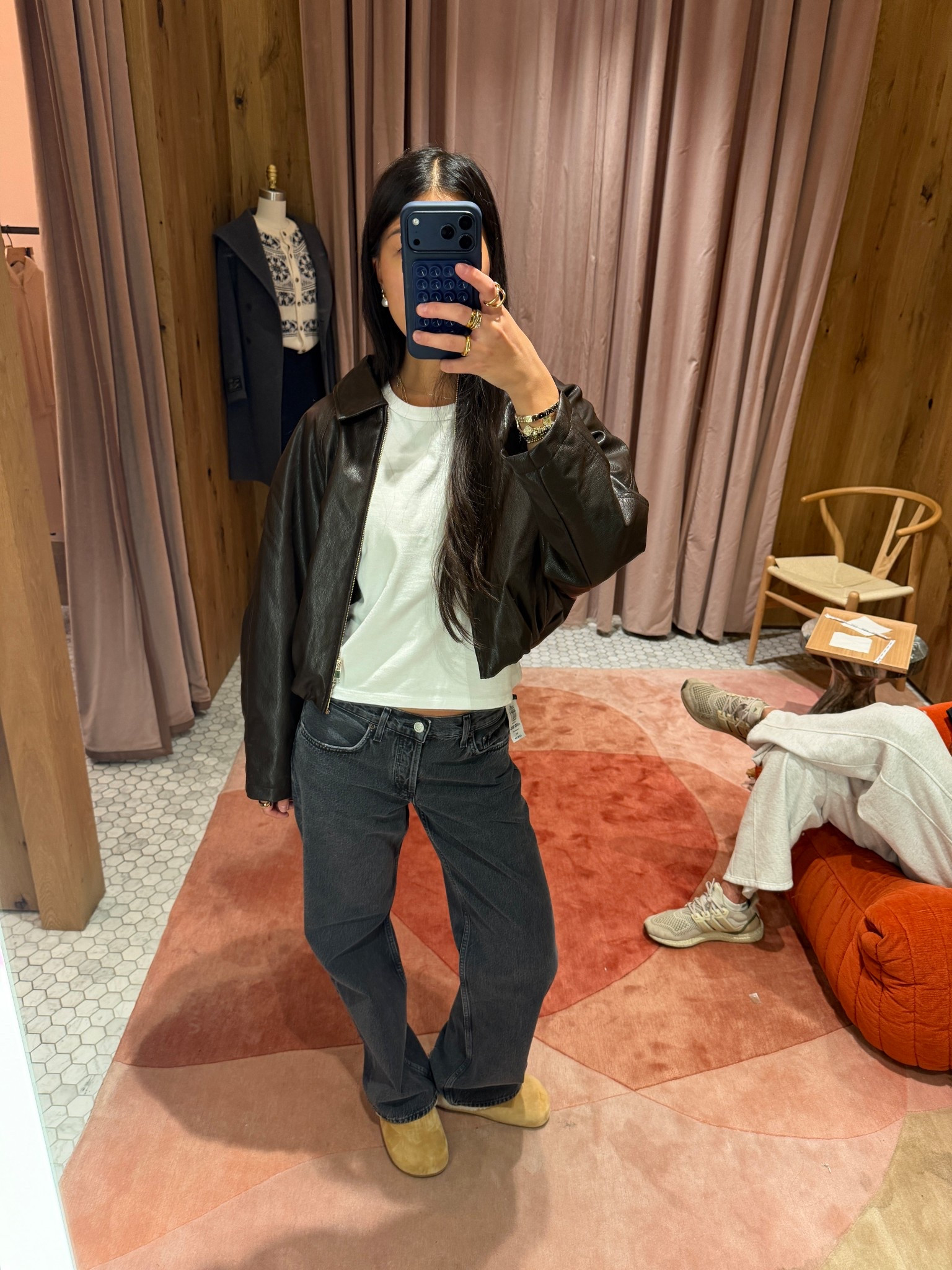 size 27 jeans size XS tee