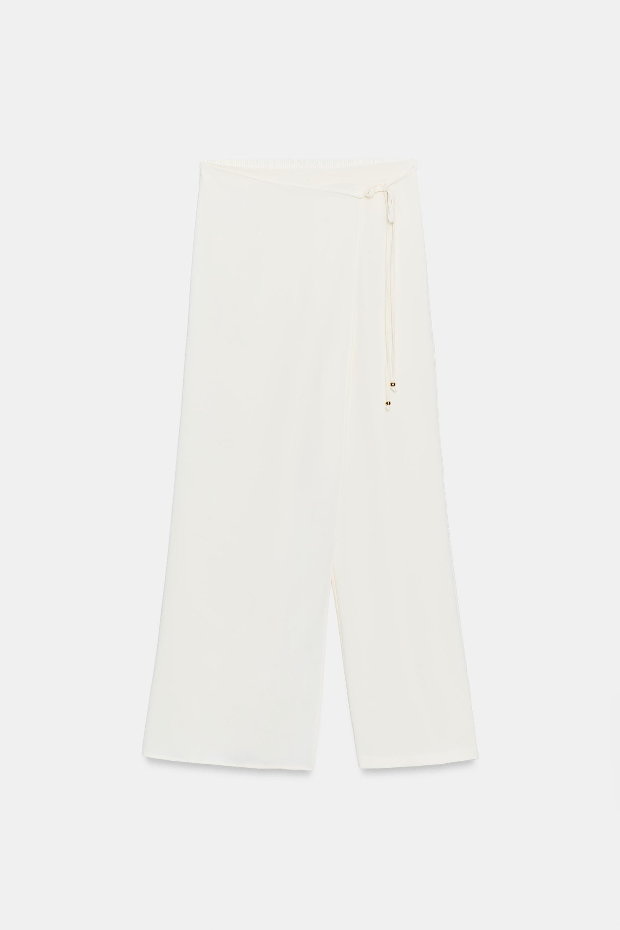 WRAPOVER SARONG TROUSERS - Oyster-white | ZARA The Netherlands | Zara NL