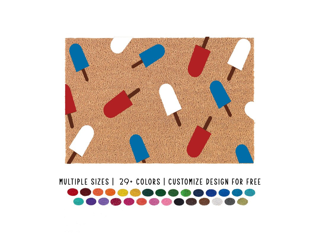 USA Popsicle Doormat, 4th of July Welcome Mat, Summer Doormat, Americana Doormat, Personalized Do... | Etsy (US)