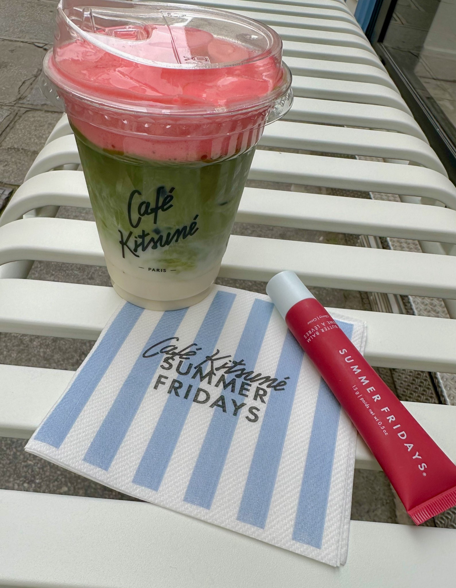 Loved the Cafe Kitsuné and Summer Fridays pop up in Paris 🩷🩷🩷 I had the pink cloud matcha and it was delicious! ✨ 
Also brought along my own lip butter balm in cherry 🍒☺️

#LTKBeauty #LTKGiftGuide #LTKSeasonal