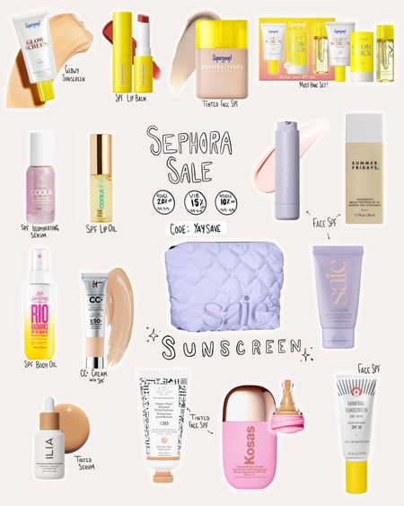 Sunscreen must haves from Sephora! More in the Sephora collection!

Sephora sale, sephora makeup, sephora sunscreen, sephora spf, face spf, tinted spf, tinted face spf, tinted skincare, supergoop, Kopari, saie, drunk elephant, summer fridays, Coola, spf sale, vacation finds, vacation, vacation packing list, vacation must haves, vacation beauty, summer beauty, spring beauty, spf lips

#LTKxSephora #LTKsalealert #LTKbeauty