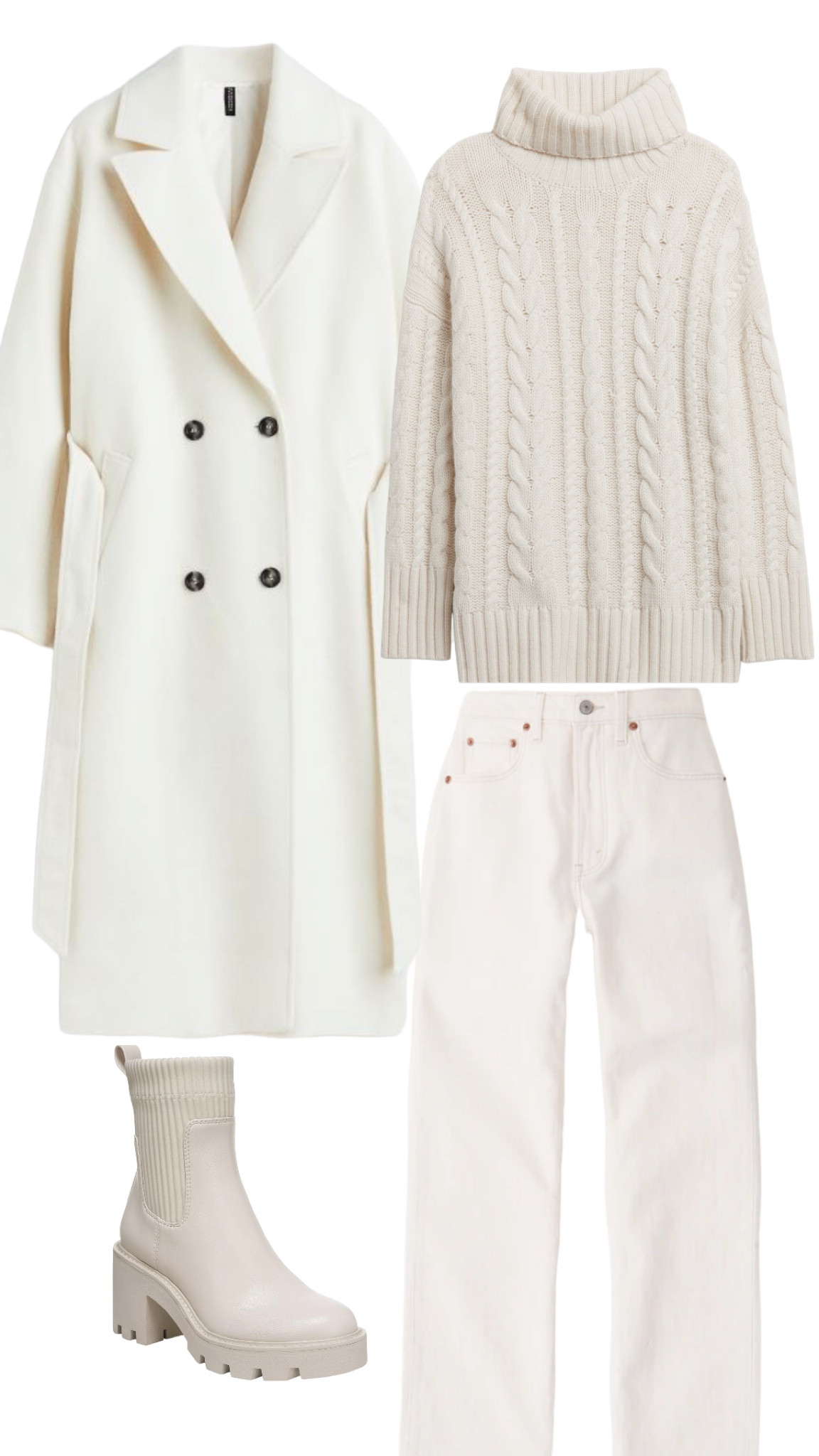 Winter white outfit Inspo 🤍
•
•
•
•
Winter, white, cashmere, turtleneck, cable knit, white jeans, cream pants, luge boot, coat, fur coat, shearling coat, chunky sweater, sweater weather, holiday season, snow, winter vacation, winter holiday, ski weekend, leather, seasonal, sale, Abercrombie jeans, 

#LTKHoliday #LTKstyletip #LTKSeasonal