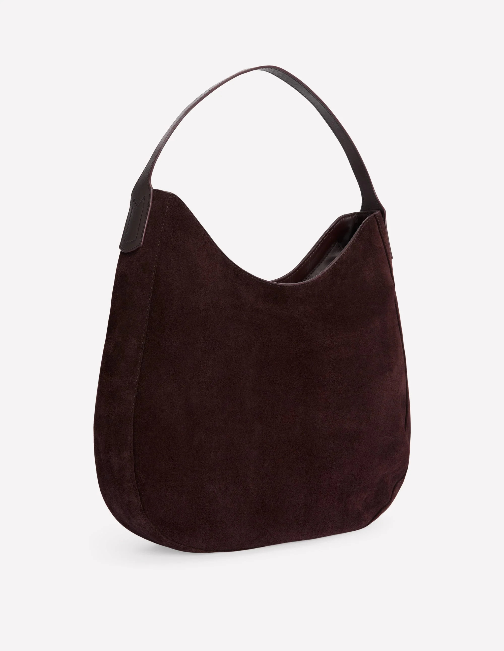 Suede Hobo Bag-Bitter Chocolate | Boden UK