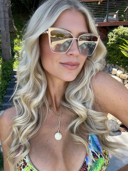 Transition from hot girl summer to cool girl fall with these retro golden shades 🕶️🔥

#LTKSeasonal #LTKunder100 #LTKswim