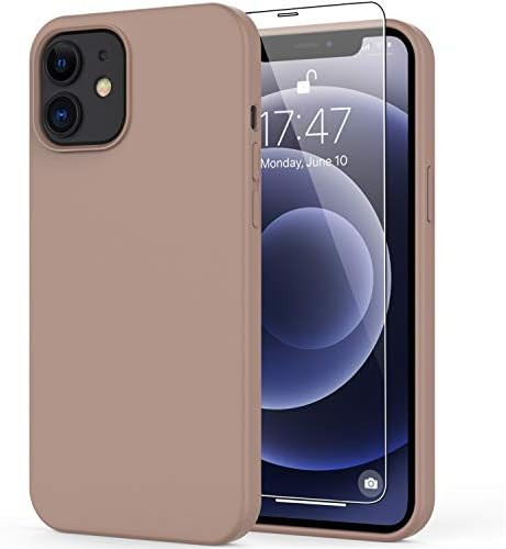 DEENAKIN iPhone 12 Case,iPhone 12 Pro Case with Screen Protector,Soft Liquid Silicone Gel Rubber Bum | Amazon (US)