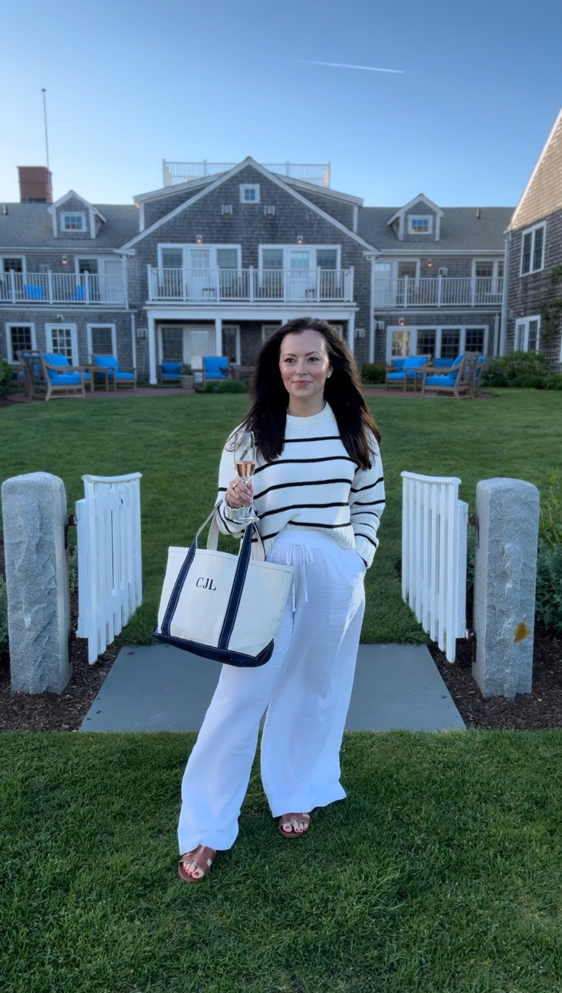 What to wear in Nantucket
New England summer
Vacation outfit idea @ The White Elephant Resort in Nantucket 

Nantucket casual day outfit 
Casual summer outfit

Ivory striped crewneck sweater (small)
White linen pants + LL Bean boat and tote 

#LTKTravel