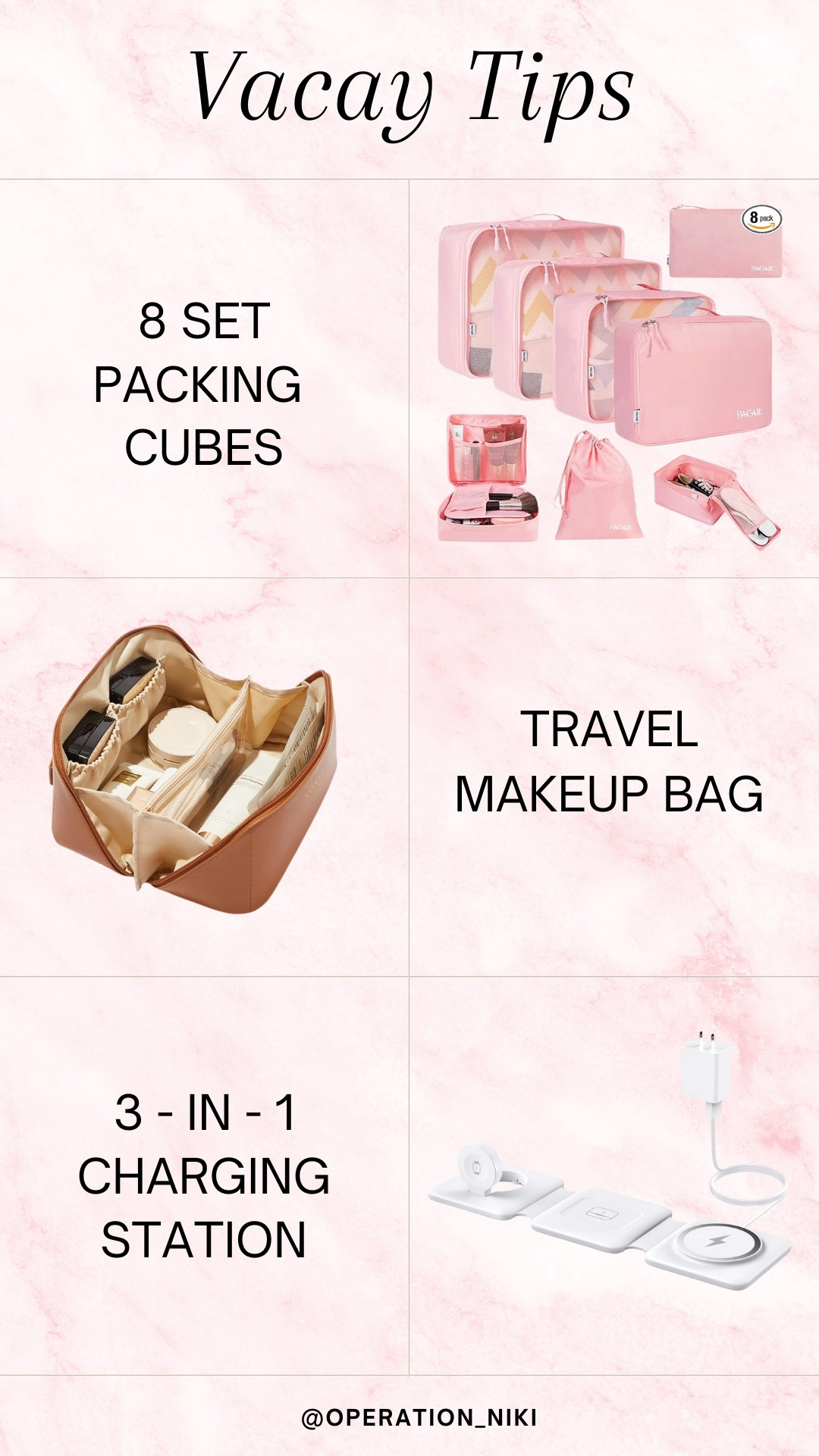 Vacay tips for a stress-free getaway! ✨ From packing smart with travel organizers to keeping things fresh with travel-size cleaning products, a little prep goes a long way for a smooth trip! 🌴✈️ Follow for more @OPERATION_NIKI on IG, TikTok, & Facebook sahm, amazon finds, home essentials, beauty closet, mom bag, organized home, mom purse, cleaning must haves, cleaning tips, organization, travel bag, bedroom clean, cleaning, organization, cleaning tools, house clean, odors, house spray, winter beauty, self care, vacation

#LTKWedding #LTKTravel #LTKBeauty