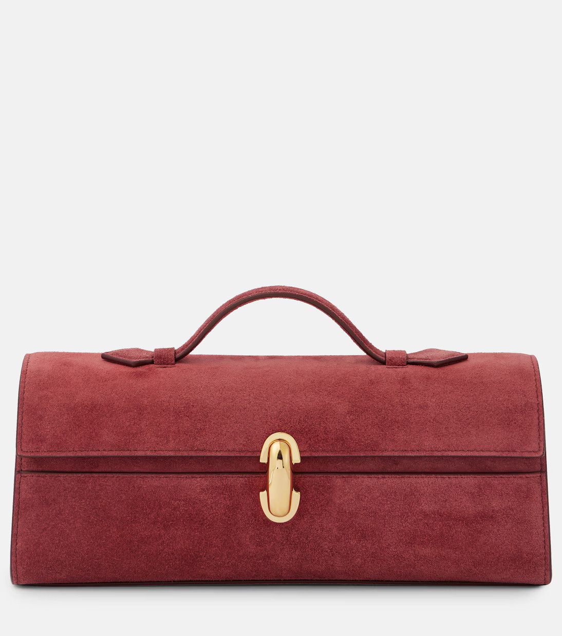 Slim Symmetry Small suede clutch | Mytheresa (US/CA)