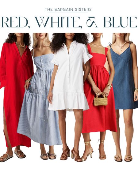 Red, White, & Blue Dresses 

| Fourth of July Outfit | Summer Dresses | Sundress | Summer Party | Denim Dress | Midi Dress | Shirtdress | Linen Dress | J.Crew Fashion 

#LTKSeasonal #LTKParties #LTKU