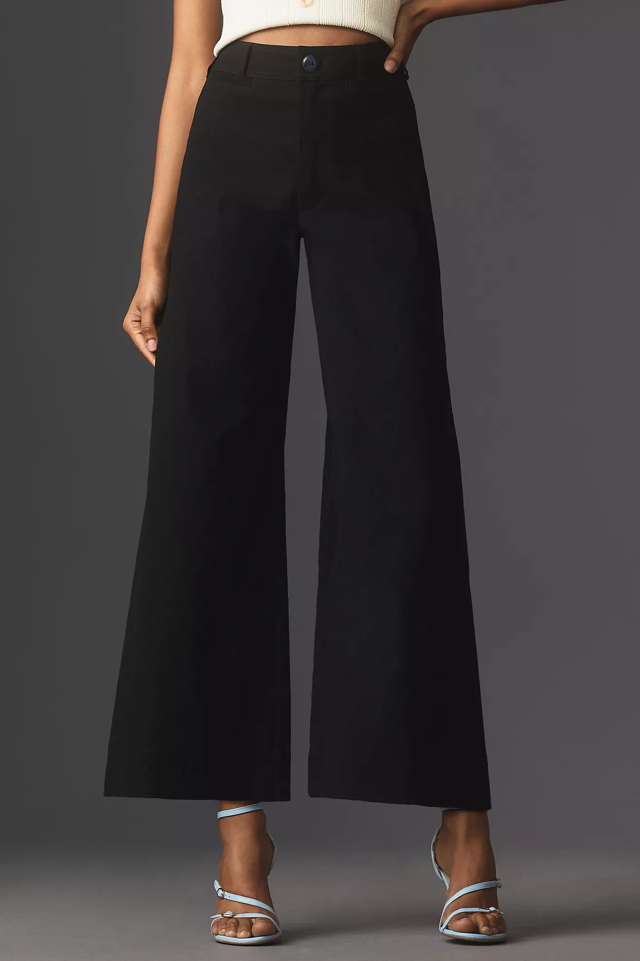 The Ettie High-Rise Crop Wide-Leg Pants by Maeve | Anthropologie (US)