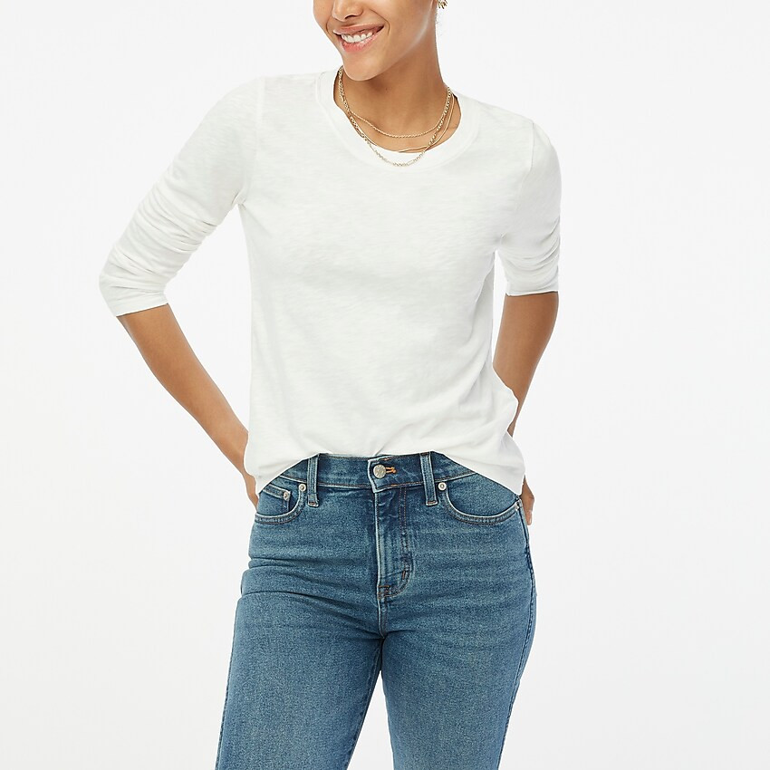 Long-sleeve crewneck girlfriend tee | J.Crew Factory