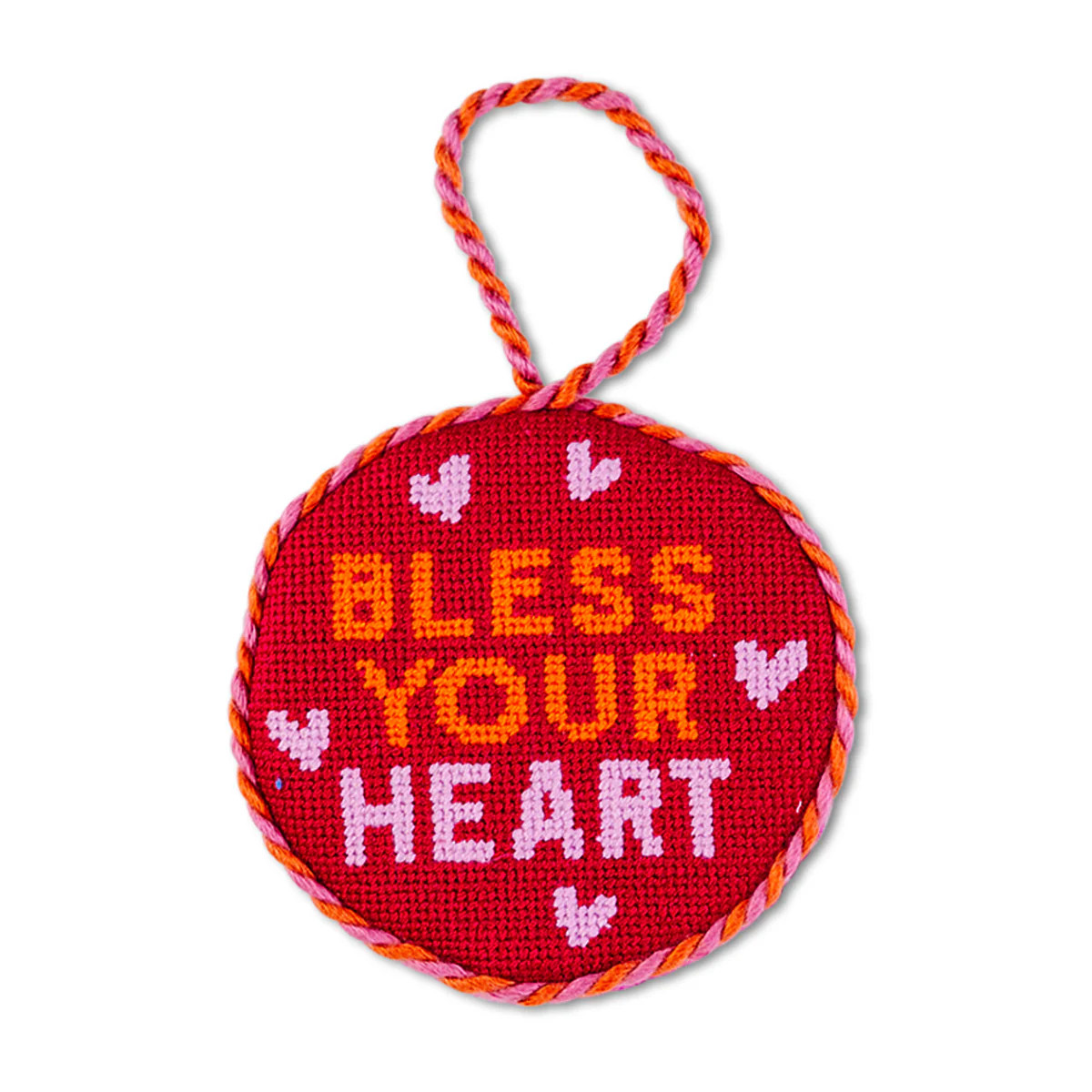 Furbish Studio Needlepoint Ornament - Bless your Heart | Furbish Studio
