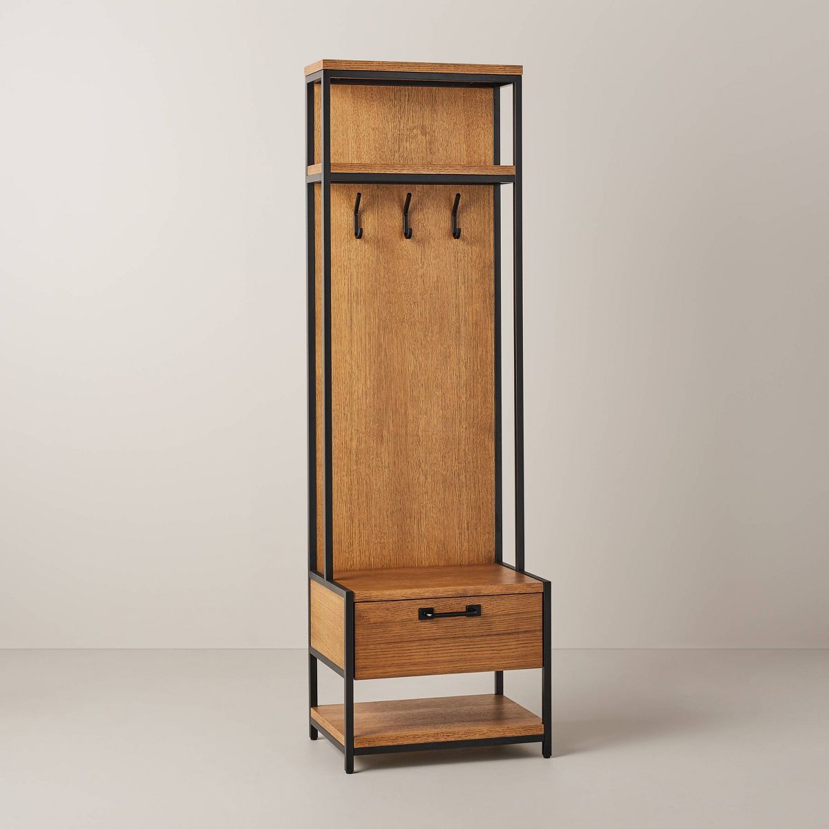 Modular Entryway Storage Cabinet with Hooks - Aged Oak - Hearth & Hand™ with Magnolia | Target