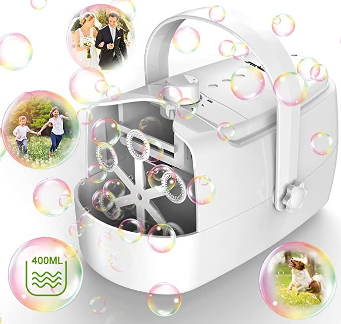 Bubble Machine Durable Automatic Bubble Blower, 8000+ Bubbles Per Minute Bubbles for Kids Toddler... | Amazon (US)