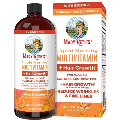 Morning Multivitamin + Lustriva Liquid, Peach Mango, 30 fl oz | Target