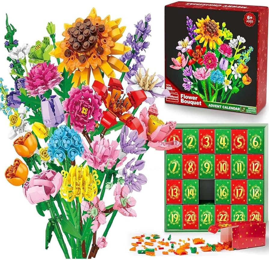 2025 Advent Calendar for Kids Adults Teens Christmas Countdown Calendar with Flower Bouquet, Arti... | Amazon (US)