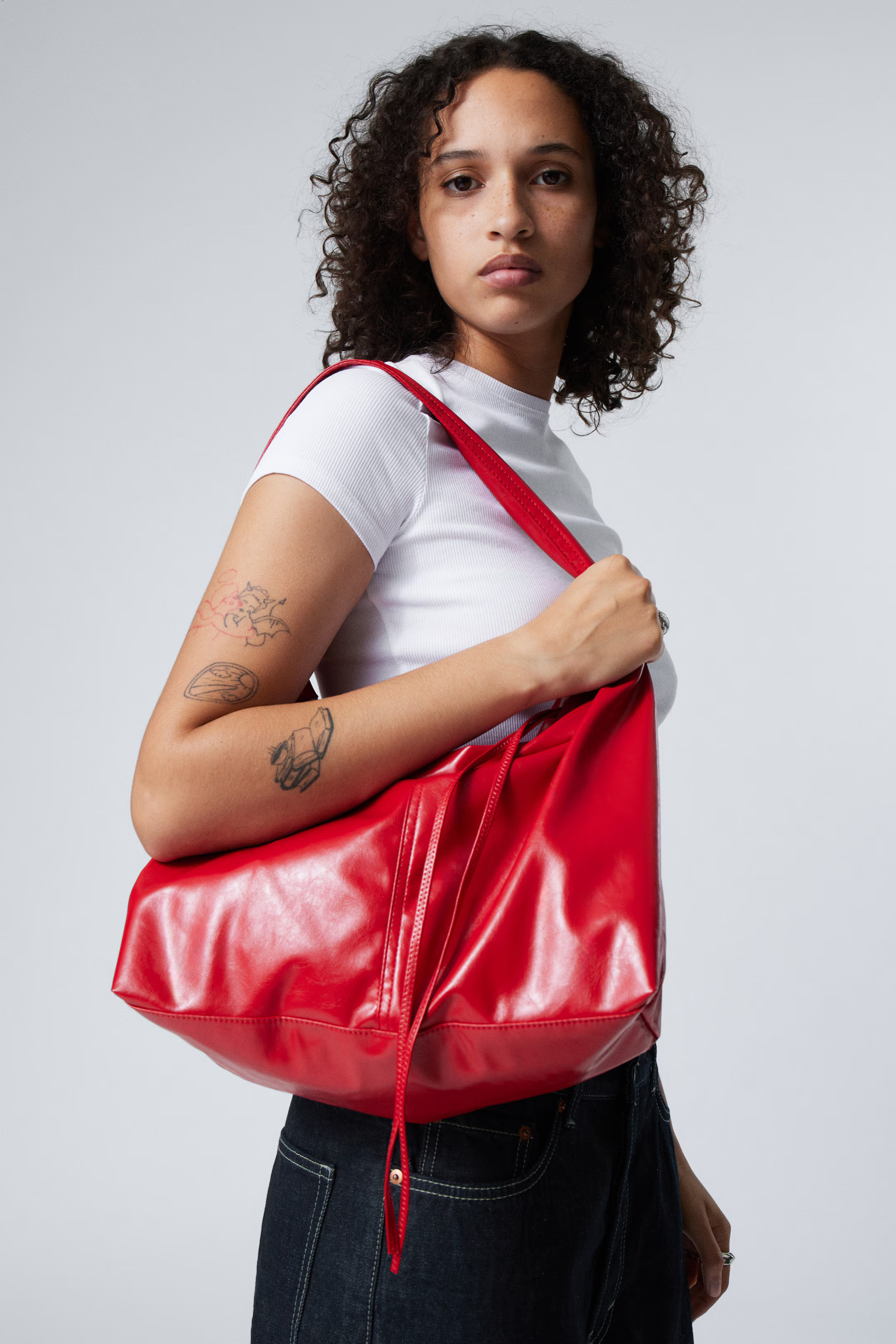 Coated Rectangular Shoulder Bag | H&M (UK, MY, IN, SG, PH, TW, HK)