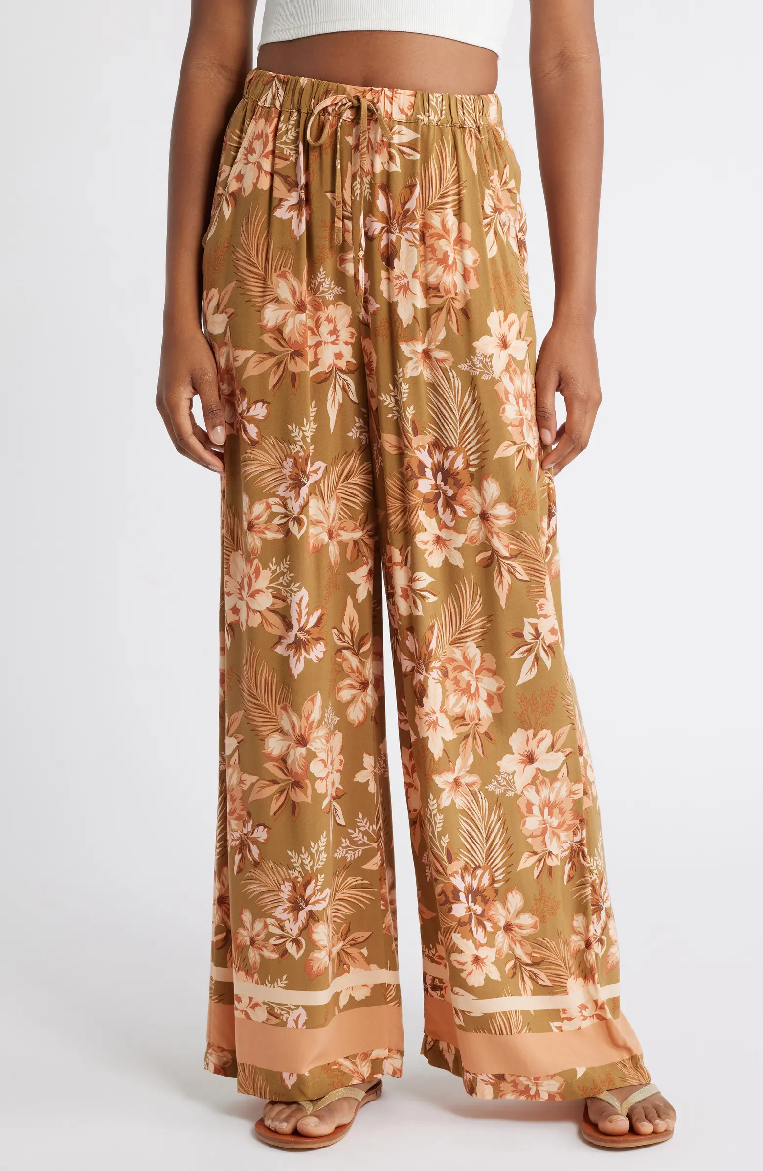 Rip Curl Desert Dreams Floral Wide Leg Pants | Nordstrom | Nordstrom