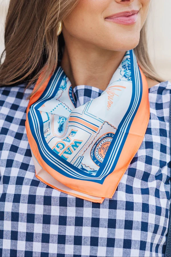 Auburn University Navy Campus Toile Silk Scarf | The Mint Julep Boutique