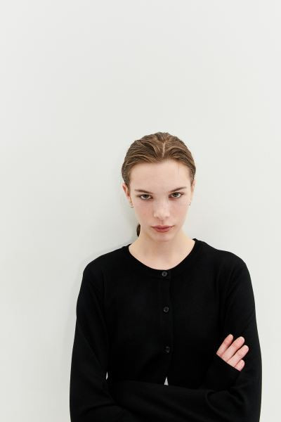 Fine-knit Cardigan - Black - Ladies | H&M US | H&M (US + CA)
