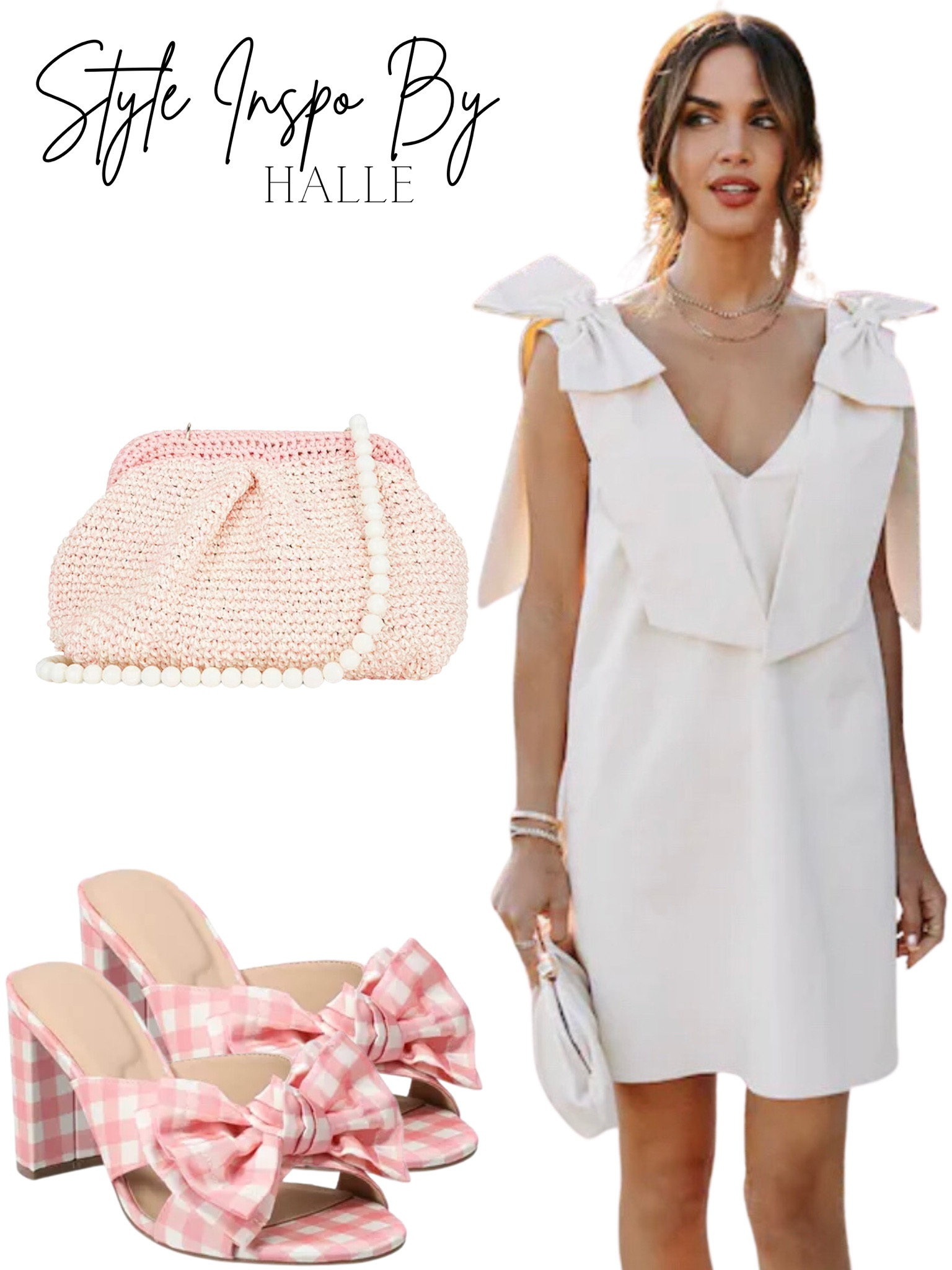Style Inspo by Halle 
Pink outfit 
Pink clutch 
Pink bag 
pink heels 
Pink and white heels 
Pink dress 
Summer fashion 
Wedding guest dress
Bow dress  #springoutfits #fallfavorites #LTKbacktoschool #fallfashion #vacationdresses #resortdresses #resortwear #resortfashion #summerfashion #summerstyle #LTKseasonal #rustichomedecor #liketkit #highheels #Itkhome #Itkgifts #Itkgiftguides #springtops #summertops #Itksalealert
#LTKRefresh #fedorahats #bodycondresses #sweaterdresses #bodysuits #miniskirts #midiskirts #longskirts #minidresses #mididresses #shortskirts #shortdresses #maxiskirts #maxidresses #watches #backpacks #camis #croppedcamis #croppedtops #highwaistedshorts #highwaistedskirts #momjeans #momshorts #capris #overalls #overallshorts #distressesshorts #distressedjeans #whiteshorts #contemporary #leggings #blackleggings #bralettes #lacebralettes #clutches #crossbodybags #competition #beachbag #halloweendecor #totebag #luggage #carryon # blazers #airpodcase #iphonecase #shacket #jacket #sale #under50 #under100 #under40 #workwear #ootd #bohochic #bohodecor #bohofashion #bohemian #contemporarystyle #modern #bohohome #modernhome #homedecor #amazonfinds #nordstrom #bestofbeauty #beautymusthaves #beautyfavorites #hairaccessories #fragrance #candles #perfume #jewelry #earrings #studearrings #hoopearrings #simplestyle #aestheticstyle #designerdupes #luxurystyle #bohofall #strawbags #strawhats #kitchenfinds #amazonfavorites #bohodecor #aesthetics #blushpink #goldjewelry #stackingrings #toryburch #comfystyle #easyfashion #vacationstyle #goldrings #fallinspo #lipliner #lipplumper #lipstick #lipgloss #makeup #blazers #LTKU #primeday
#StyleYouCanTrust #giftguide #LTKRefresh #LTKSale
#LTKHalloween #LTKFall #fall #falloutfits #backtoschool
#backtowork #LTKGiftGuide #amazonfashion #traveloutfit #familyphotos #liketkit #trendyfashion #fallwardrobe #winterfashion #christmas #holdavfavorites #ITKseasonal #grandmillennial #grandmillennialstyle 

#LTKstyletip #LTKFind #LTKSeasonal