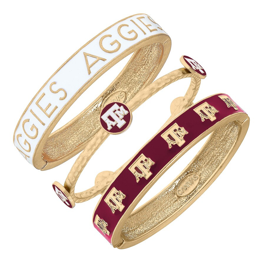 Texas A&M Aggies Women's Stacked Enameled Bangle Set | Fanatics