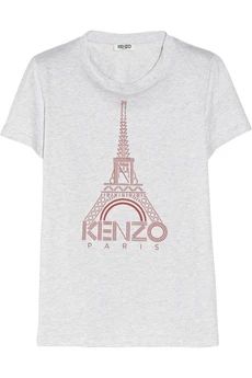 Eiffel Tower-print cotton-jersey T-shirt | NET-A-PORTER (US)
