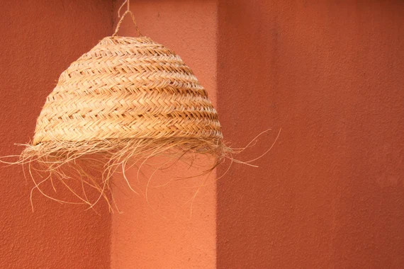 Wicker pendant light  round lampshade rattan light hanging | Etsy | Etsy (CAD)