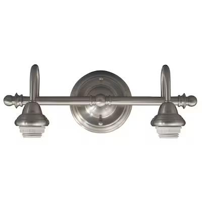 Portfolio  D&C 16.14-in 2-Light Brushed Nickel Traditional | Lowe's